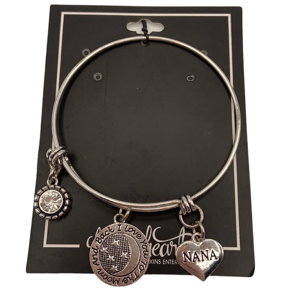 From the Heart Silver "Nana" "I Love you to the moon and back" Bracelet New!